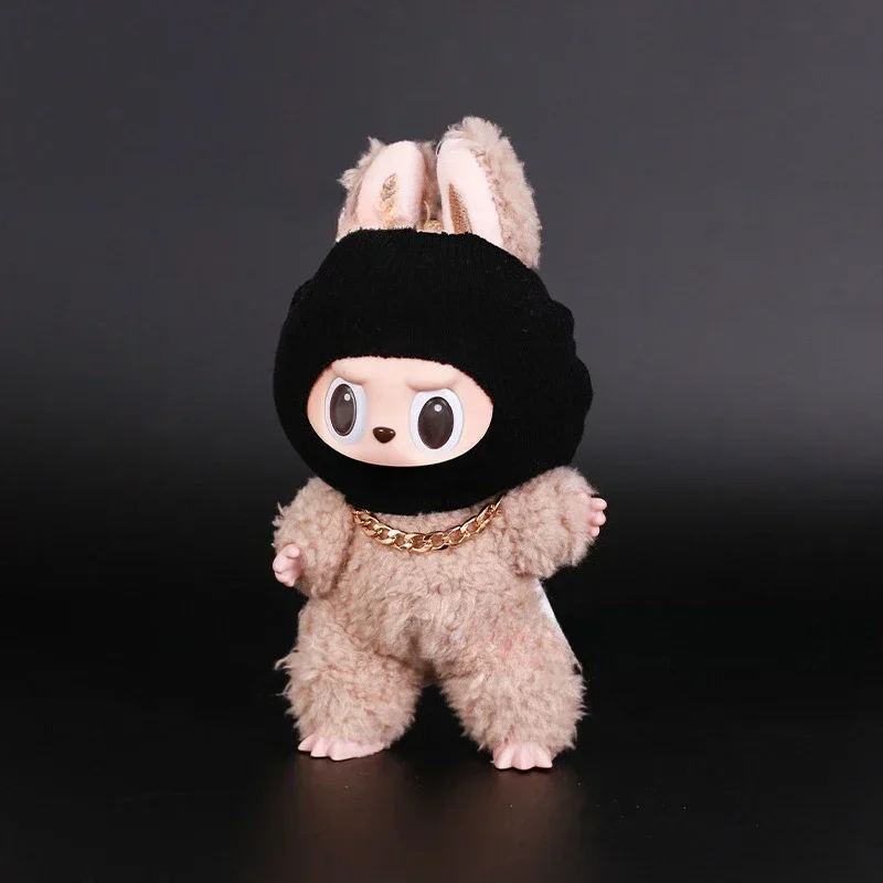 Фото Для Кореи Kpop Exo Labubu кукла черная маска головной убор Ropa V1 V2 V3 крутой стиль золотая цепочка аксессуары №4