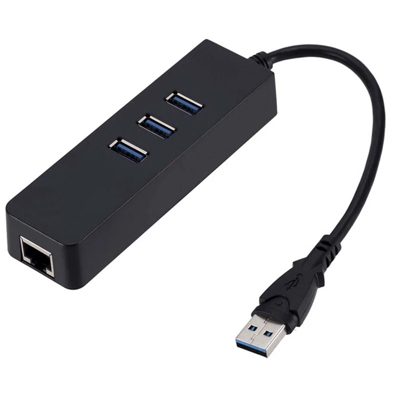 Фото USB 3.0 Gigabit Ethernet адаптер с 3 портами USB к Rj45 Lan сетевая карта для Mac Desktop №2