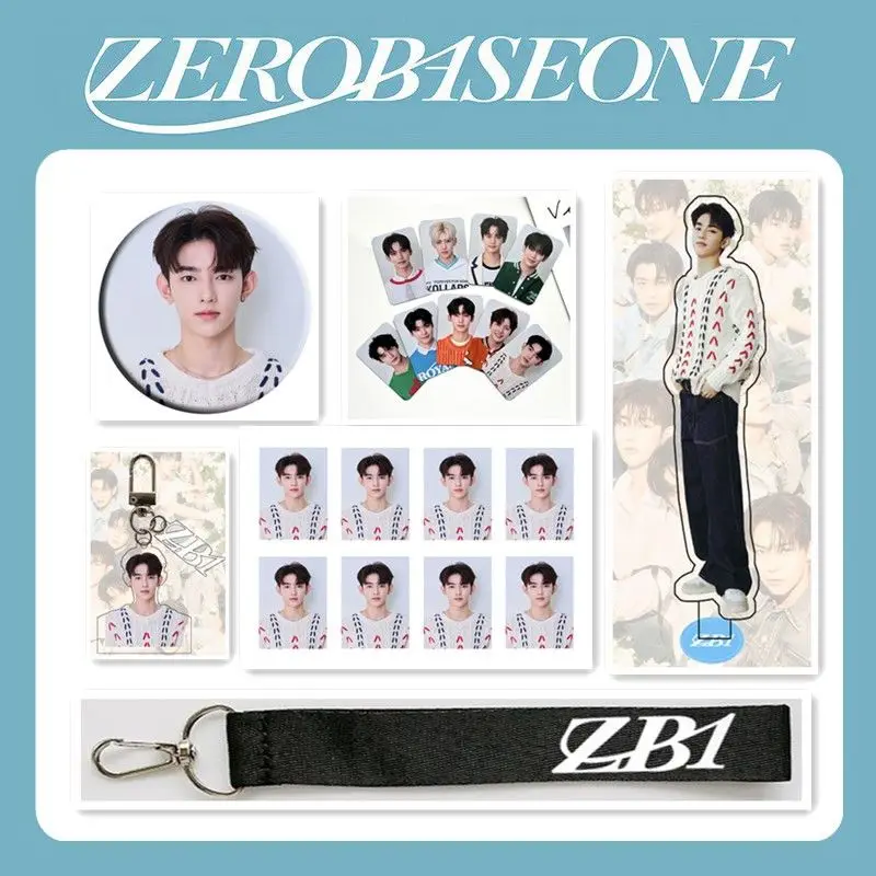 14 шт./набор KPOP ZB1 набор фотокарт ZEROBASEONE-Inch Photo ZhangHao Ricky Hanbin брелок для ключей со значком фигурка на акриловой подставке Fans Gift