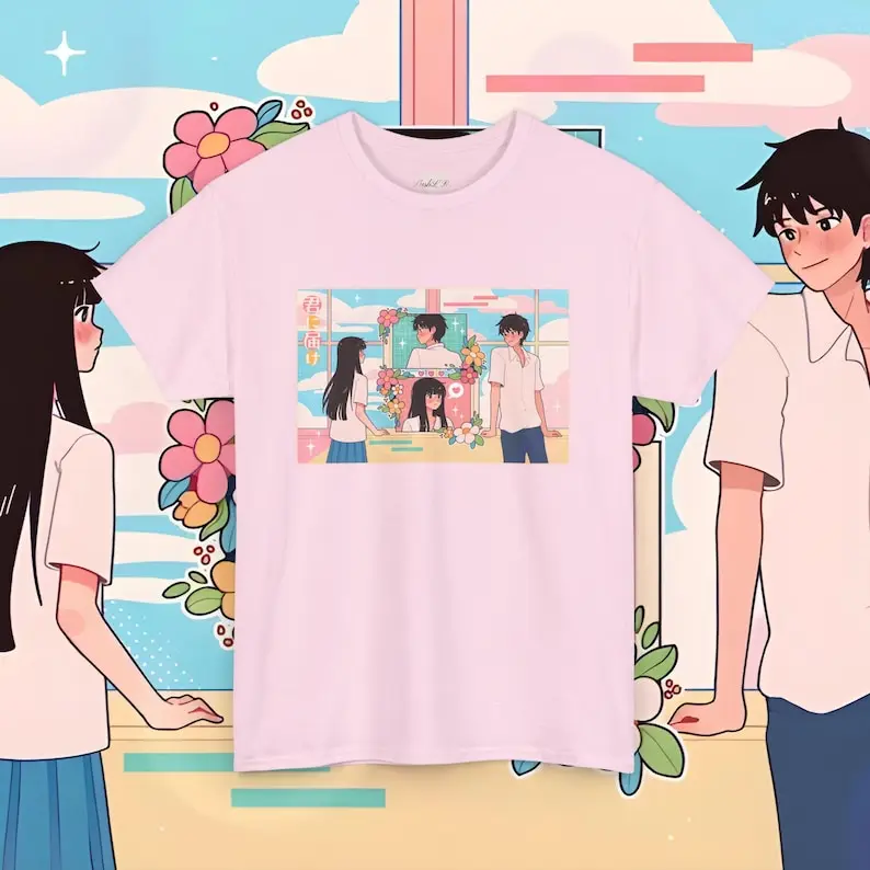 Футболка из аниме Kimi Ni Todoke, женский подарок для любимого, милая рубашка, подарок для Него в эстетике