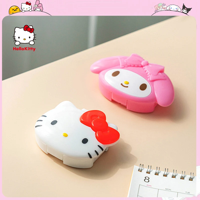 Фото Мини-коробка для таблеток в стиле аниме Sanrio — дизайн Hello Kitty/My Melody, портативный органайзер для лекарств, ежедневный футляр для таблеток, милый мультяшный подарок №2