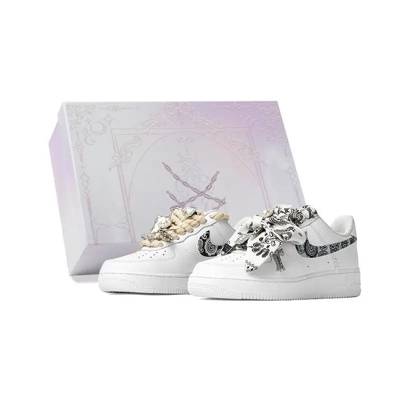 【Настроить】Nike Air Force 1 Обувь для скейтбординга Женские кроссовки DD8959-100