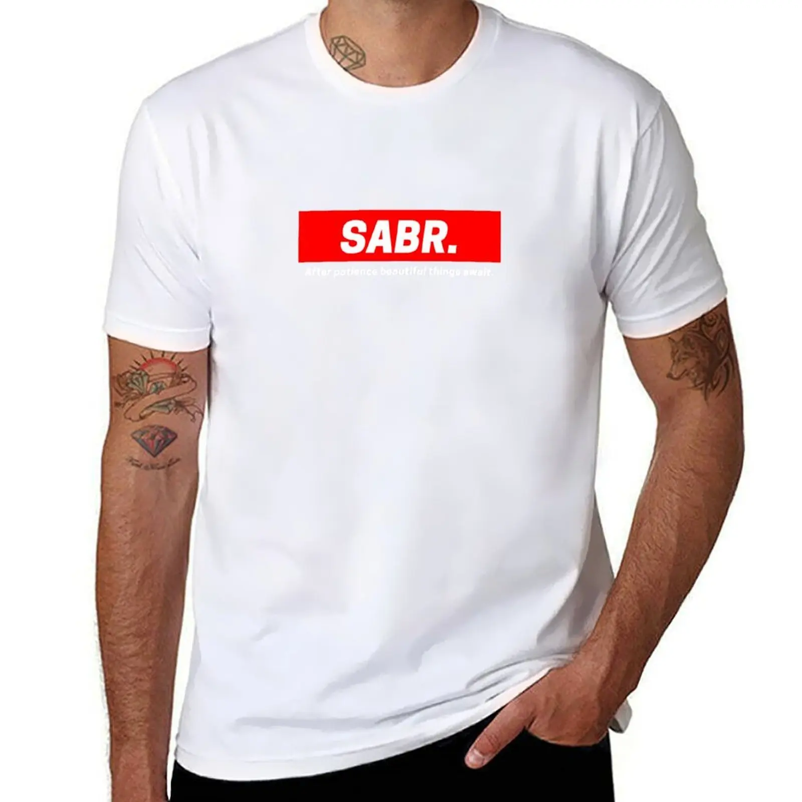 Футболка Sabar / SABR, мужские футболки, хлопковые футболки для мужчин, хлопковая мягкая футболка