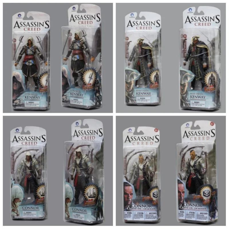 В наличии Ezio Altair Connor Haytham Edward Kenway Connor фигурка модель игрушки для мальчика подарок