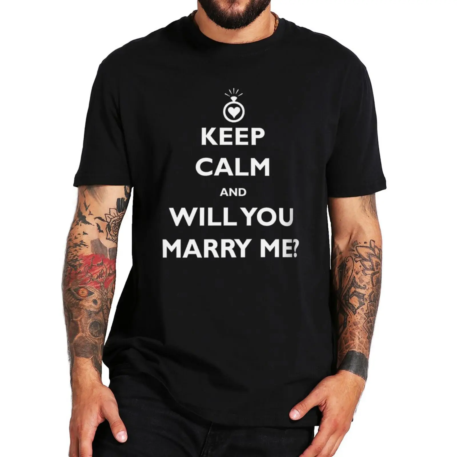 Kaus Keep Calm, вы выйдете за меня, Kaus Lucu Mempelai Pria untuk Pacar Kaus кнопкам
