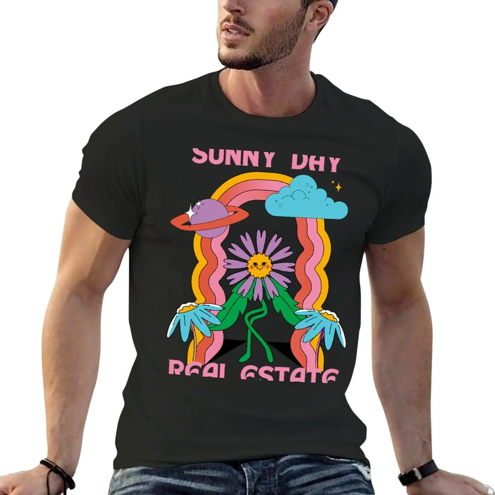 Футболка Sunny day real estate (15), эстетическая одежда, большие размеры, графические тренировочные рубашки для мужчин
