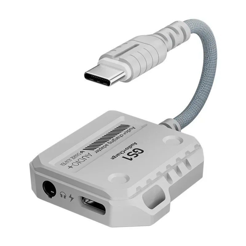 Новый конвертер для наушников Plextone GS1 2 в 1, интерфейс Type-C, поддержка быстрой зарядки 60 Вт, 3D стереозвук, оборудование для благословения, 1 шт.