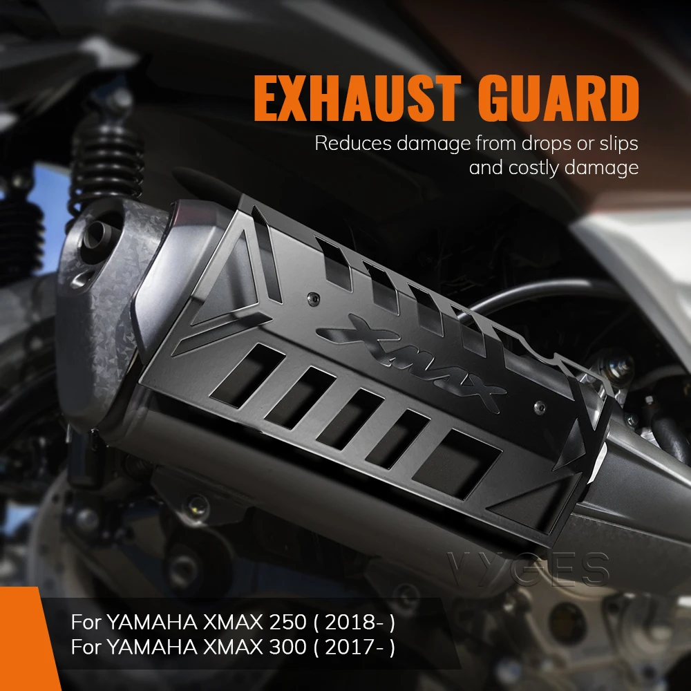 Мотоциклетные аксессуары для YAMAHA XMAX 300 X-MAX 300 250 2017-защита от выхлопных газов защита от ожогов Крышка для выхлопных газов