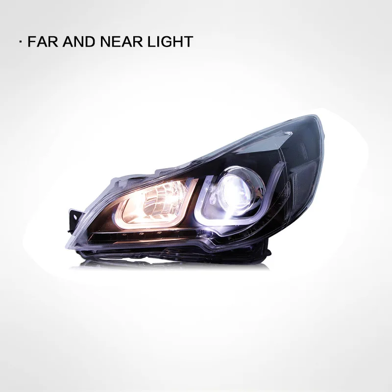 Фото Подходит для 10-14 Subaru Aohu, фары в сборе, Lishi, модифицированные светодиодные дневные ходовые огни, линзы, ксеноновая лампа №4