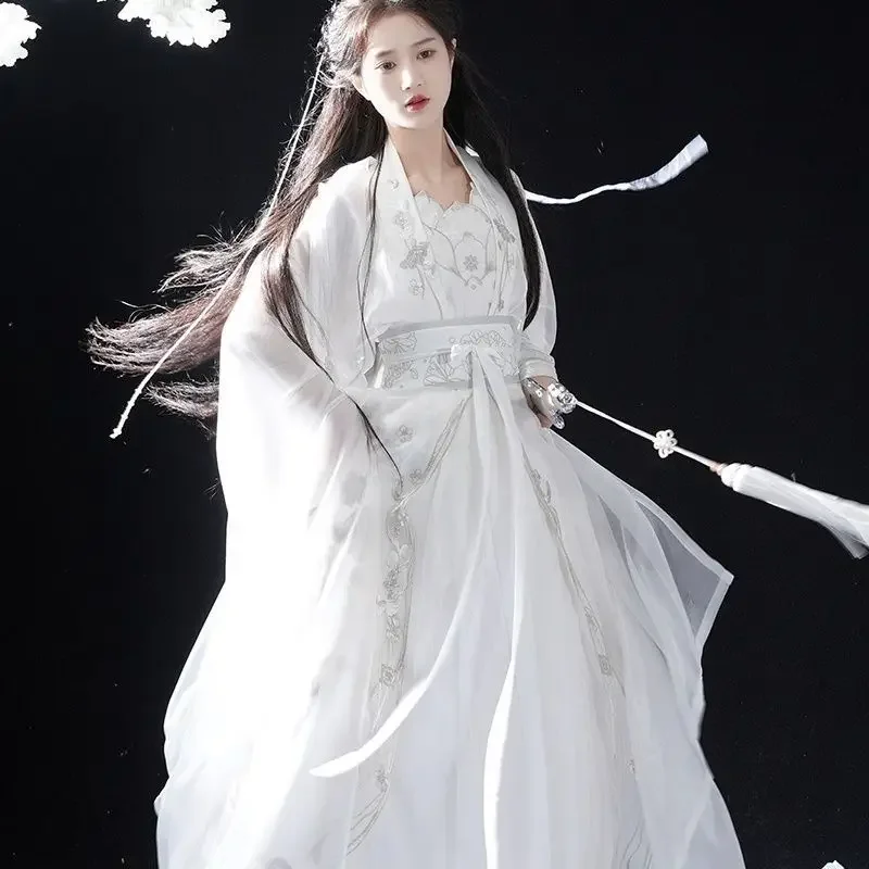 Рыцарский древний костюм с вышивкой. Красивый новый женский костюм Hanfu. Высококачественный костюм Вэй, Цзинь, Южных и Северных династий. (art.: 3920ce8f770d0) - 3920ce8f770d0