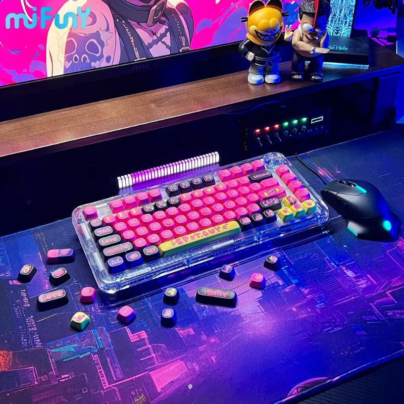Mifuny PIWIDESIGN Keycap SPOTGUY аниме Keycaps полный комплект PBT Dry Subbed MOA Profile эргономичные аксессуары для механической клавиатуры
