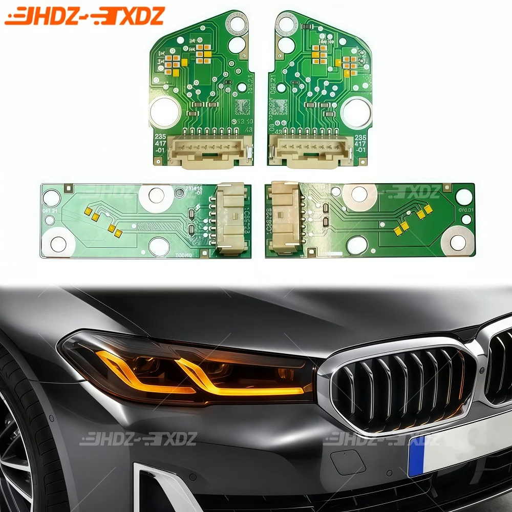 Желтая светодиодная плата DRL Angel Eye для BMW 5' G30 G31 F90 M5 LCI 530i 2021-2023, модуль дневных ходовых огней, дневной свет, янтарный, синий, красный