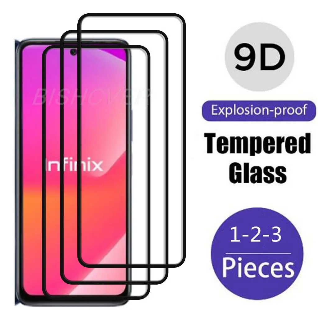 Защитное стекло с полным покрытием 9D для Infinix Hot 20 4G Hot 20 4G Free Fire X6826B, закаленное защитное стекло для экрана 6,82 дюйма, стекло для телефона