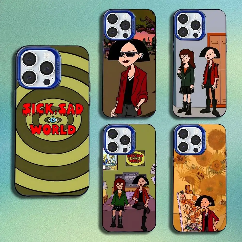 Чехол для телефона C-Cool-D-Daria для iPhone 16,15,14,13,12,11, Mini, Pro, SE, MAX, синий матовый силиконовый чехол