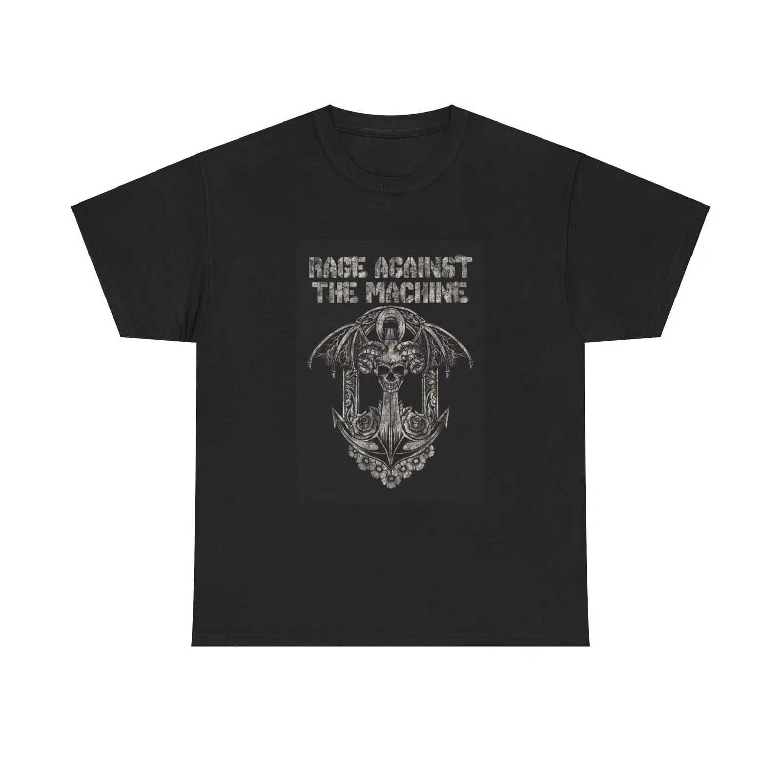 Футболка Rage against the Machine с винтажным рисунком в стиле ретро, из плотного хлопка