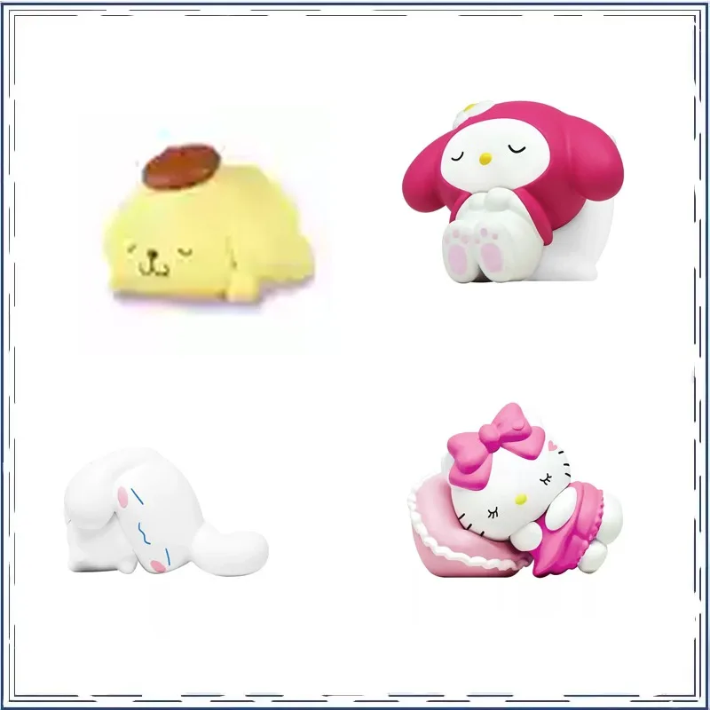 Hello Kitty My Melody Gashapon Hibernate моделирование интерьера автомобиля фигурка праздничные подарки экшн-фигурка модель игрушки