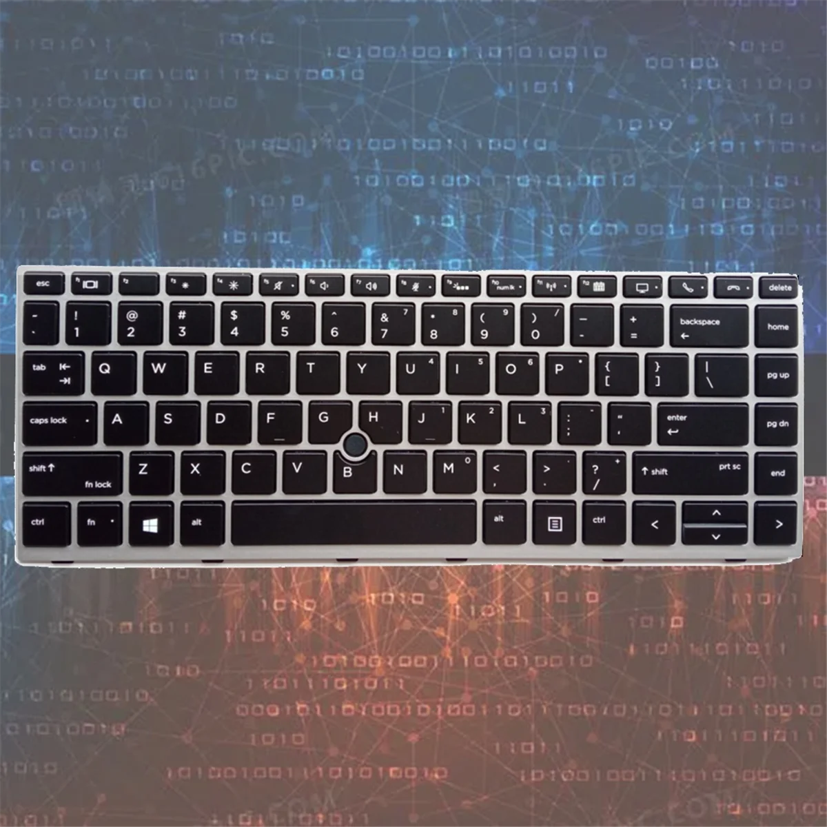 Фото Английская клавиатура для EliteBook, сменная Клавиатура для ноутбука 840 G5 840 G6 745 G5 745 G6, подсветка в серебристой рамке с указателем №3