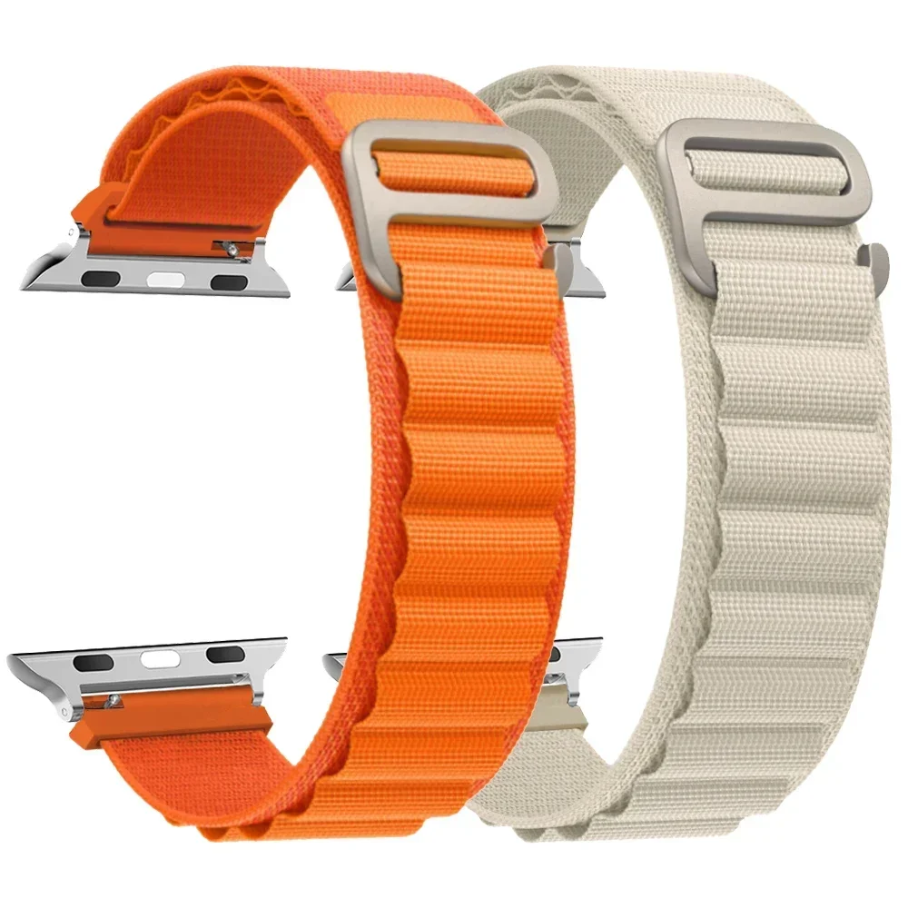 Ремешок Alpine для apple watch band 44 мм 45 мм 49 мм 41 мм 40 мм 44, нейлоновый тропический браслет для iWatch series ultra 2 9 8 7 6 5 4 3 se