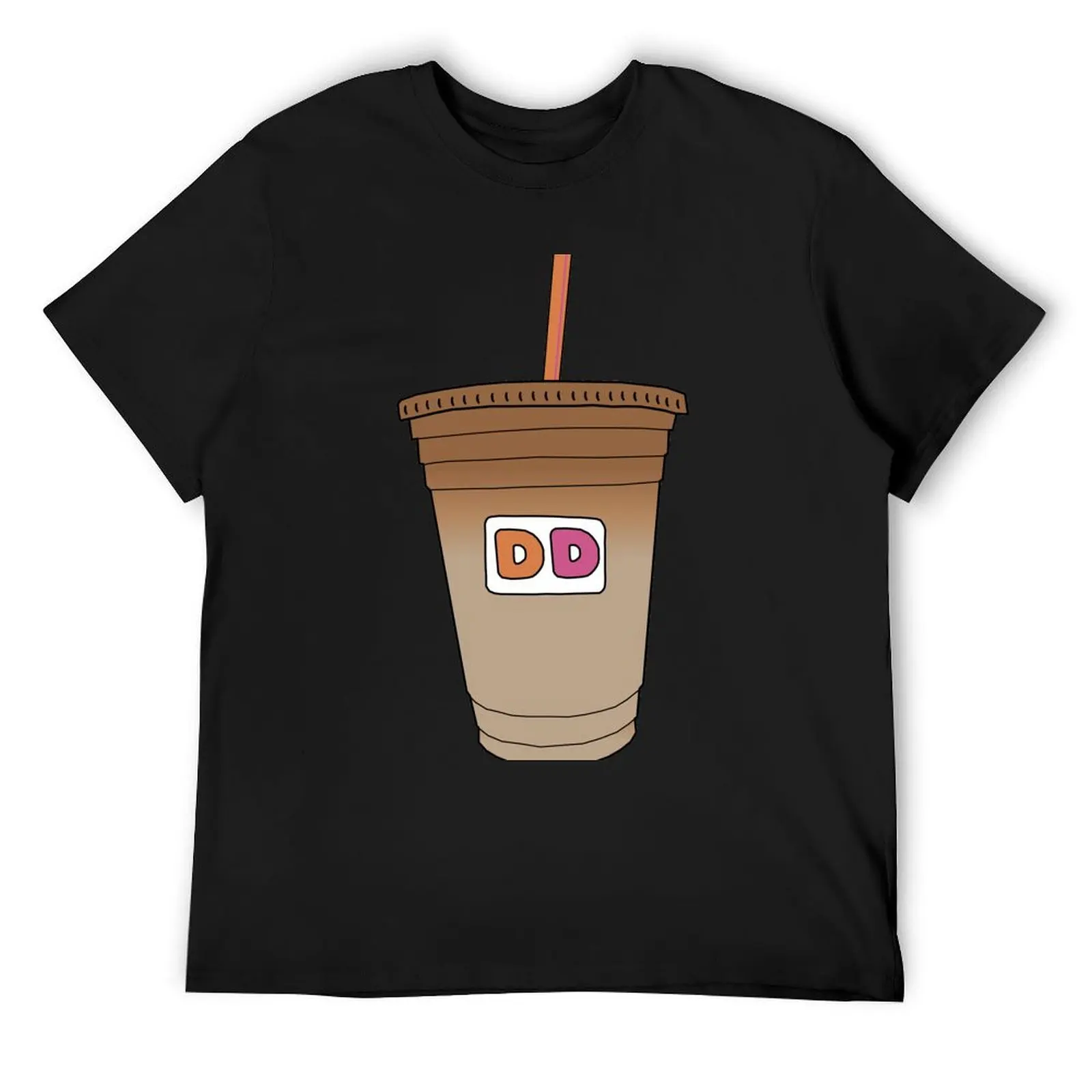 Футболка Dunkin Donuts Iced Coffee, персонализированная футболка с аниме, роскошная дизайнерская рубашка на заказ, мужские футболки с рисунком аниме