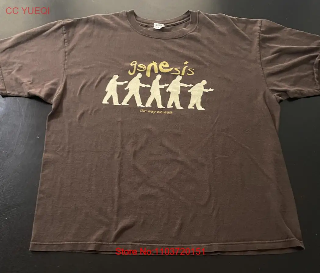 Винтажная Футболка Genesis The Way We Walk Band, коричневая, Размер: 2XL XXL-наковальня Y2K