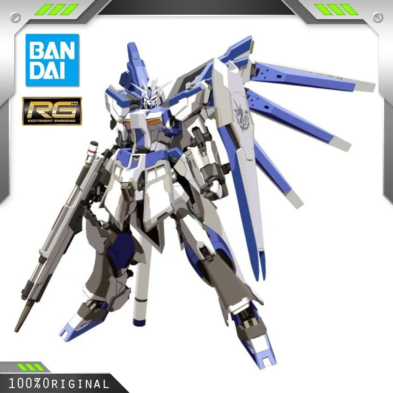 Пластиковая модель BANDAI Anime RG 1/144 RX-93-v2 Hi-v Gundam в сборе, набор экшн-игрушек, фигурки, рождественские подарки