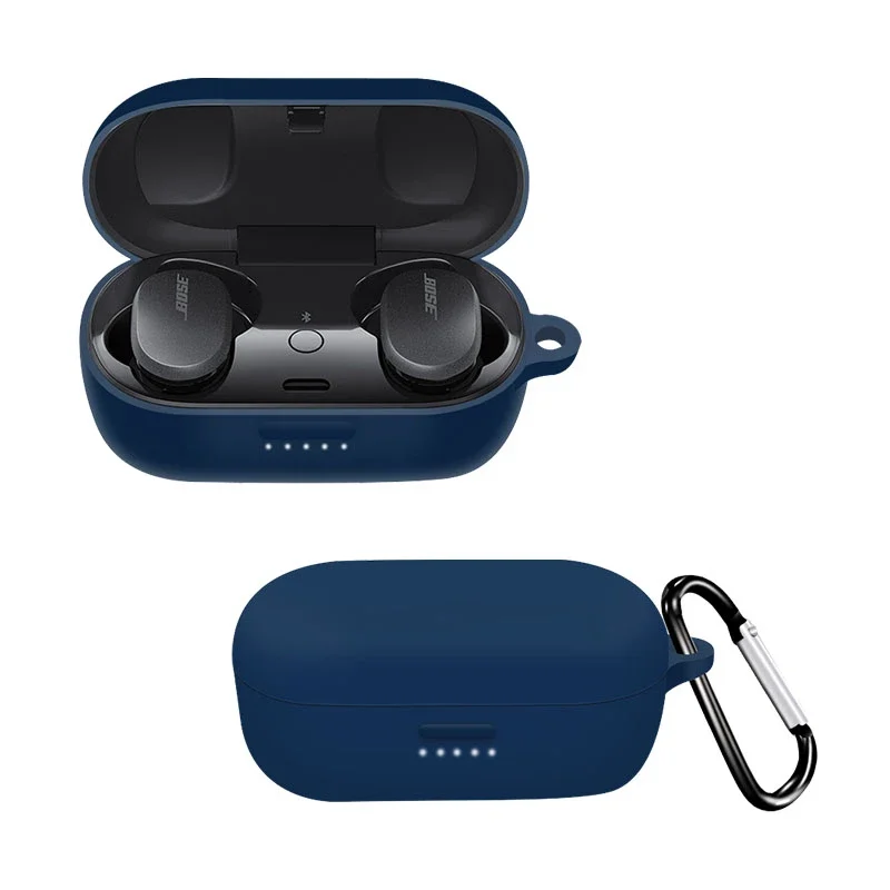 Фото Мягкий силиконовый защитный чехол для наушников Bose QuietComfort 2024, противоударный чехол для беспроводных Bluetooth-наушников с крючком №5