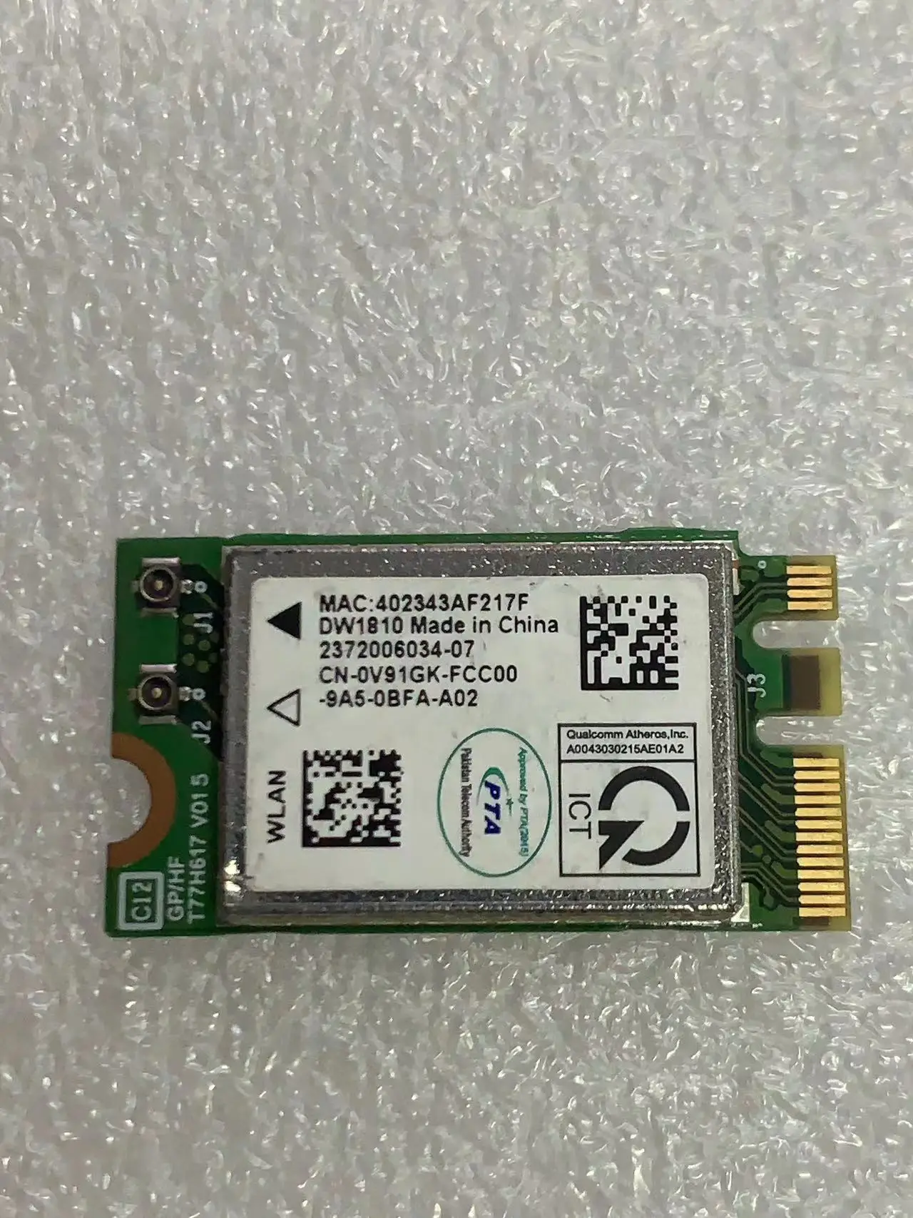 Qualcomm Atheros QCNFA435 беспроводной адаптер Bluetooth 4,1 WiFi карта 433 Мбит/с 802.11AC 2,4G/5 ГГц NGFF сетевой адаптер для Win7/8/10