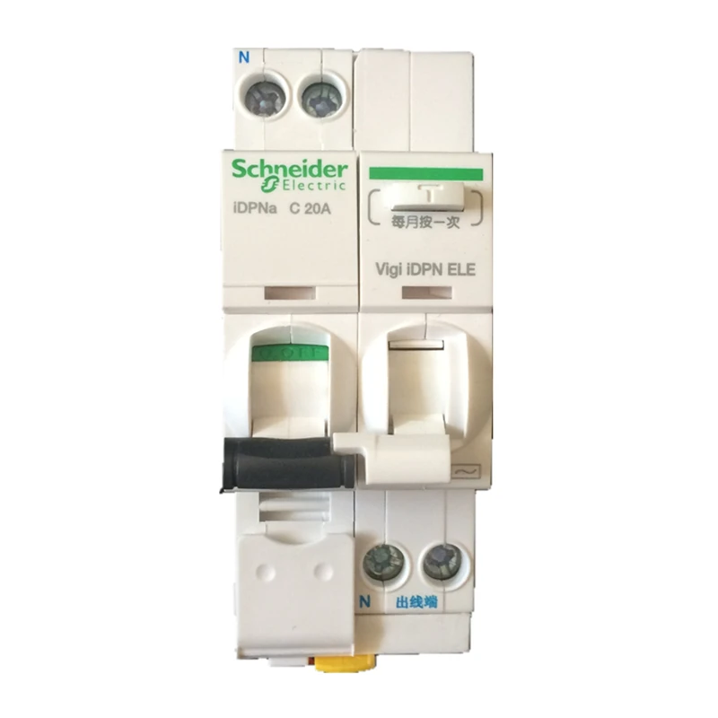 MCB L коммерческое использование Schneider IDPNa 1P+N Pemutus Sirkuit Mini dengan Perlind dedi Kebocoran 30MA Vigi IDPN ELE 6A 10A 16A 20A 25A 32A