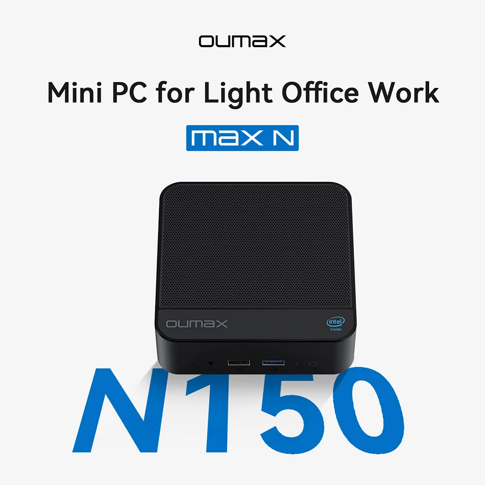 Фото OUMAX Intel Twin Lake N150 Mini PC 4C/4T Четырехъядерный Процессор 16 ГБ DDR4 RAM 500 ГБ HDD M.2 PCIe 3.0 SSD Dual HD 1000M С... №2