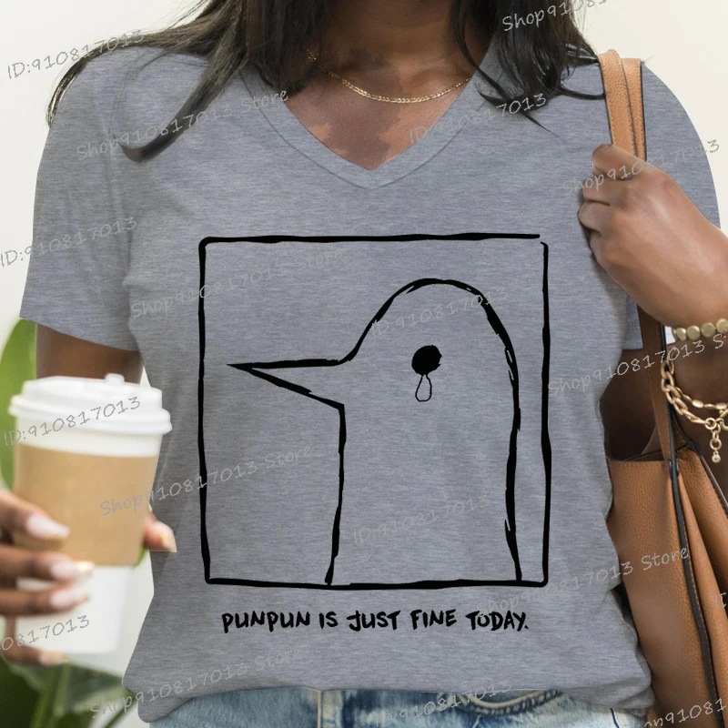 Футболки с рисунком Punpun Is Just Fine Today, женские футболки Goodnight Punpun с забавной птицей, женские футболки в стиле Харадзюку с японским фанатом манги