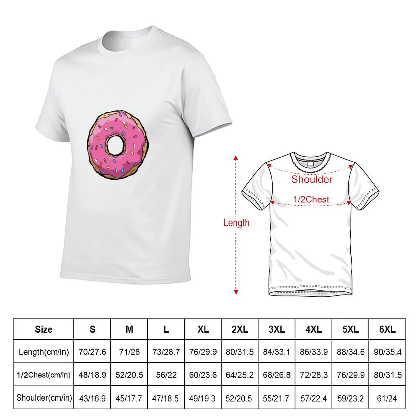 Футболка Simpsons Donut, летние топы, футболки большого размера, мужские мужские футболки с рисунком, большие и высокие (art.: 3920ccd9caa6b) - 3920ccd9caa6b