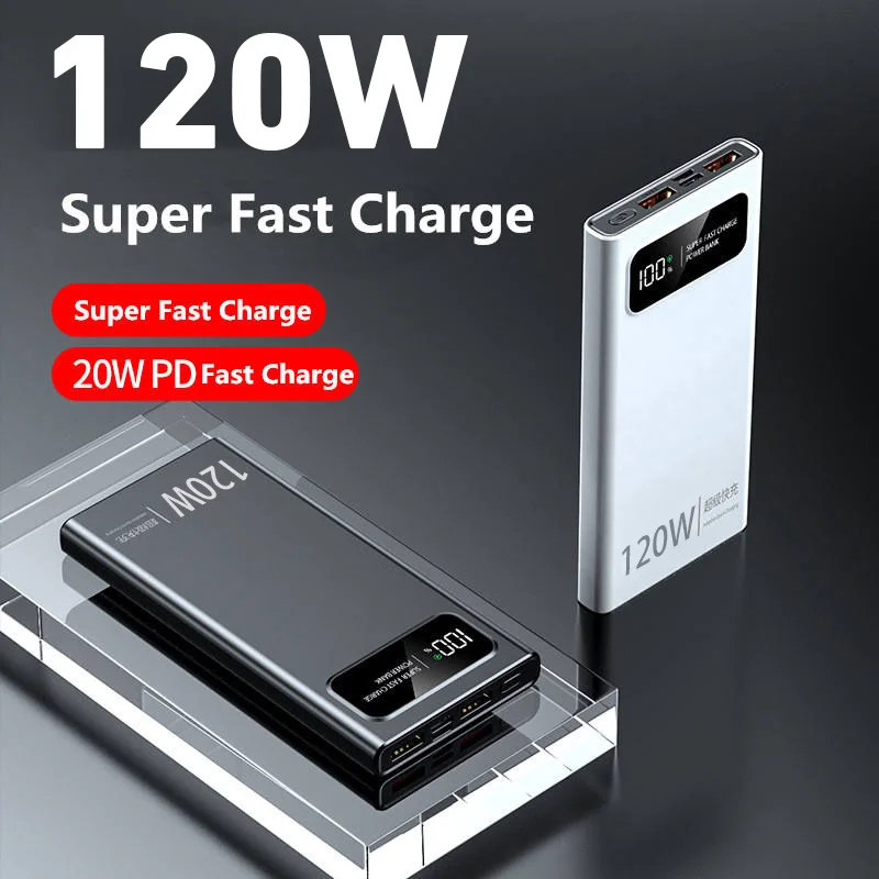 Фото Внешний аккумулятор Lenovo 120 Вт, 200000 мАч, для Iphone, Xiaomi, Vivo, Huawei №2