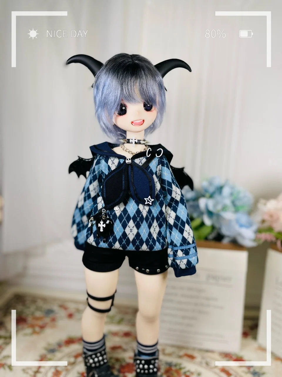 Фото Одежда для куклы Bjd подходит для 4-конечной куклы кролика Боба зверя msd кукла одежда, чистого маленького дьявола 8 штук Хэллоуин подарочный набор №5