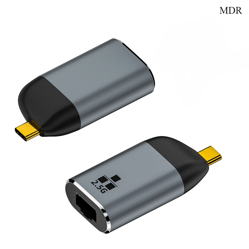MDR 2500 Мбит/с USB C Ethernet-адаптер Type-C Thunderbolt3 к RJ45 Cat8 LAN-разъему 2,5G Сетевая карта для Macbook Laptop PC
