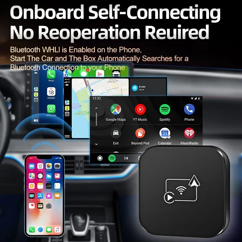 Фото Для Mercedes-Benz GLC Series X253 C253 Новый беспроводной адаптер Android Auto Carplay USB Type-c BT WiFi 5,8 ГГц Plug and Play Dongle №4