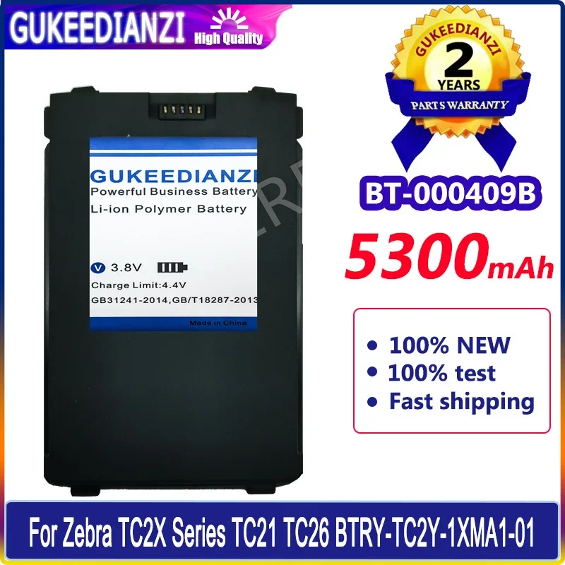Аккумулятор GUKEEDIANZI BT-000409B 3700mAh/5300mAh для Zebra TC2X Series TC21 TC26 BT-000409A Bateria