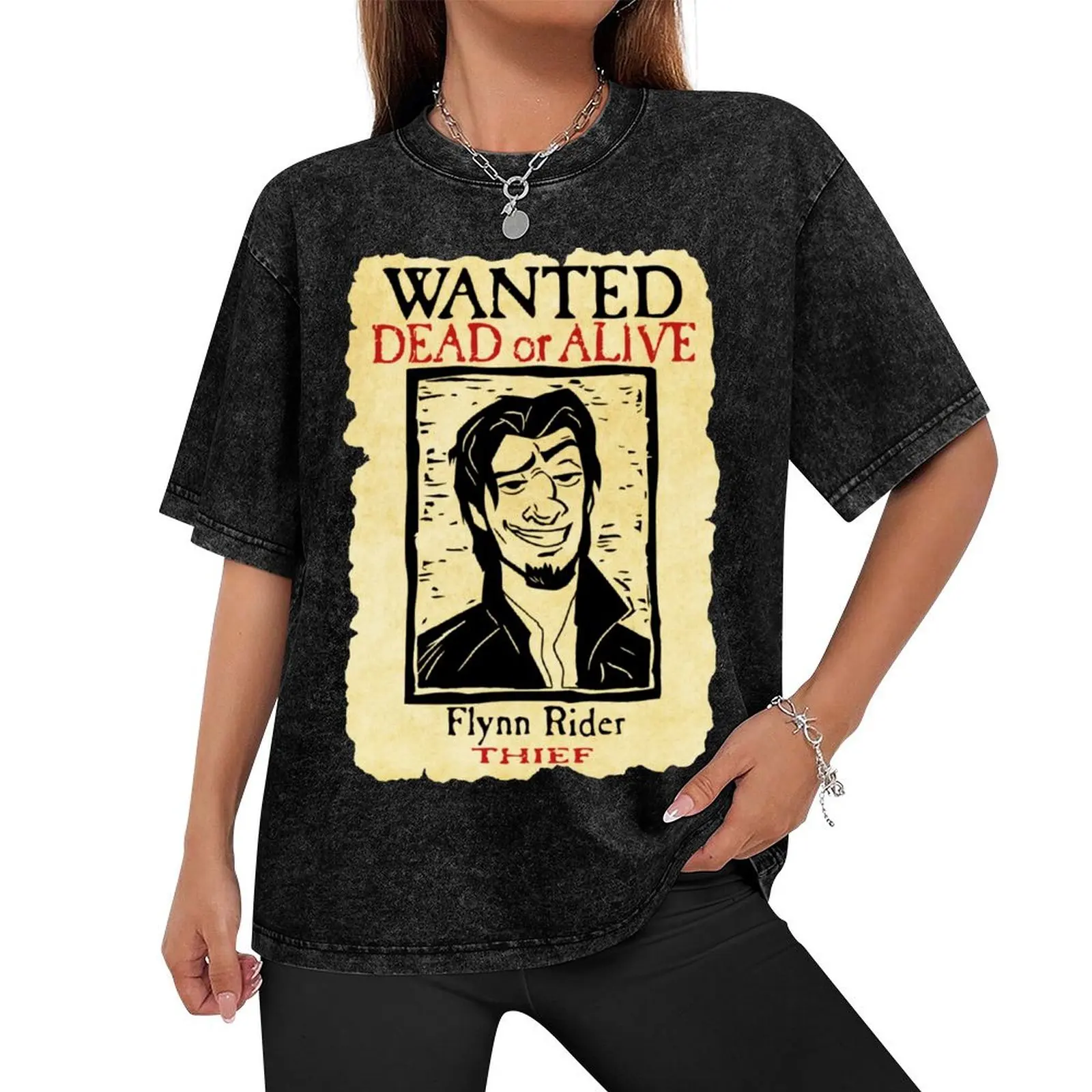 Фото Футболка Wanted-Flynn-Rider-Broken-Nose-Triblend, одежда в стиле хиппи, футболка в стиле аниме, корейские модные футболки для мужчин с графикой №2