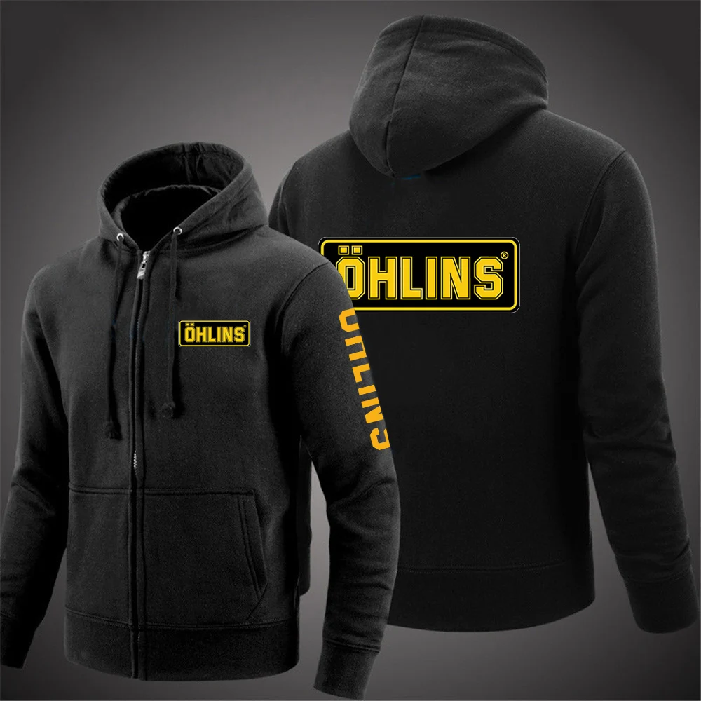 2025 Ohlins Suspension, мужская новая дышащая однотонная куртка с капюшоном и длинными рукавами с принтом, повседневный пуловер, толстовка