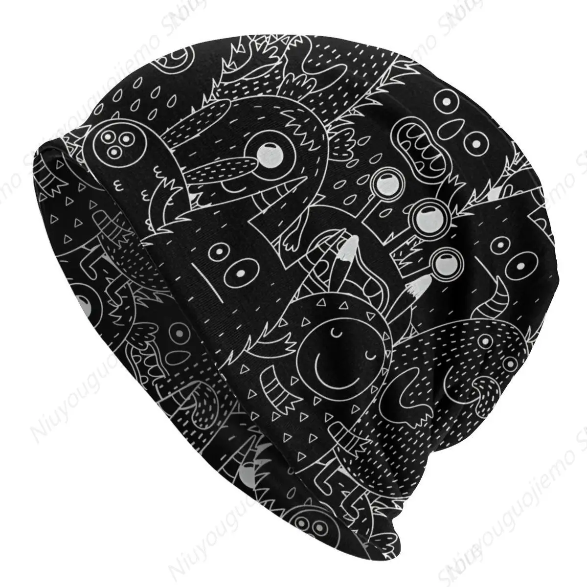 The Alien Mob Bonnet Homme, осенне-весенние тонкие шапочки Skullies, шапки с узором «Чужой и НЛО» для мужчин и женщин, стильные шапки