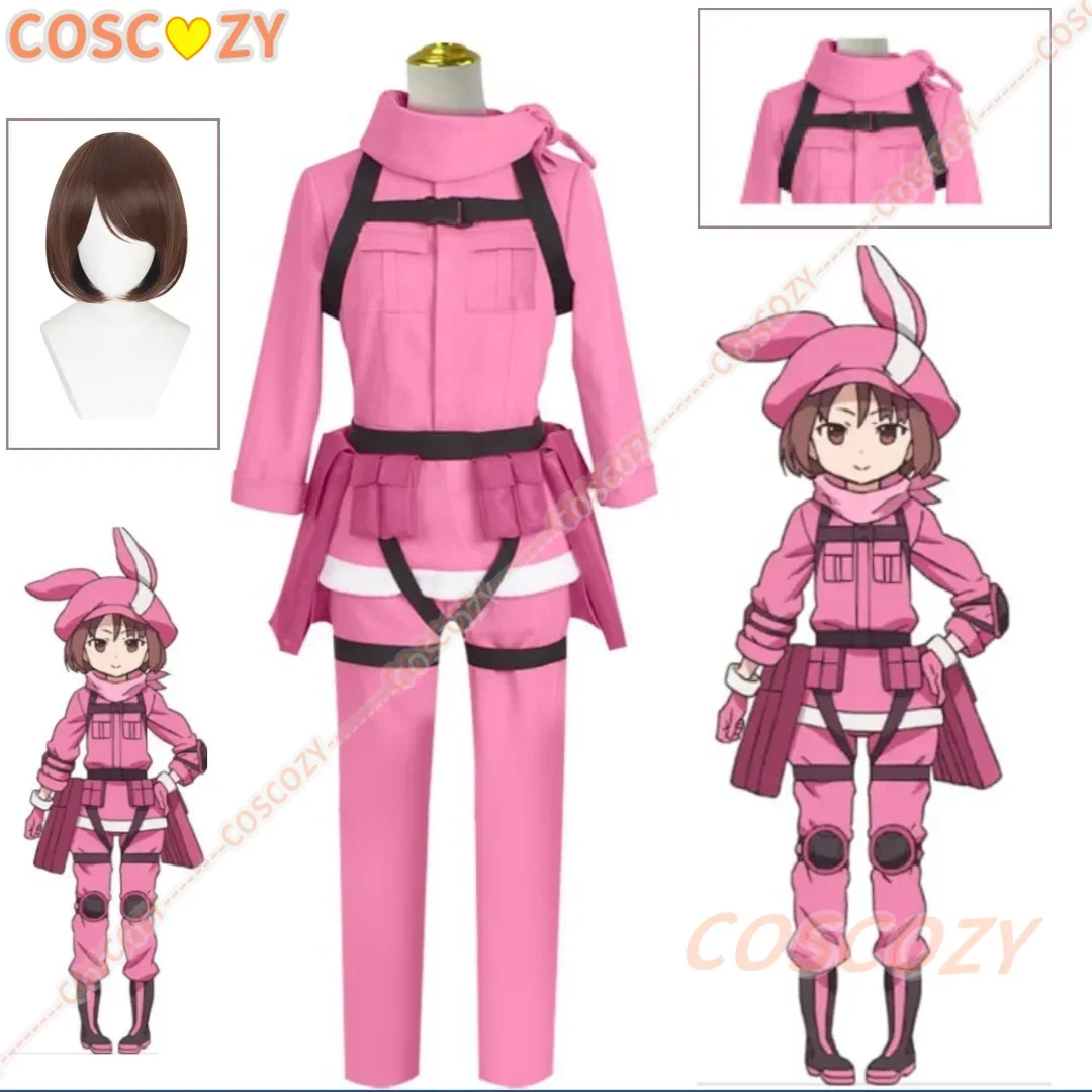 Аниме Gun Gale Online Kohiruimaki Karen Llenn пальто брюки униформа парик наряд аниме костюмы для косплея
