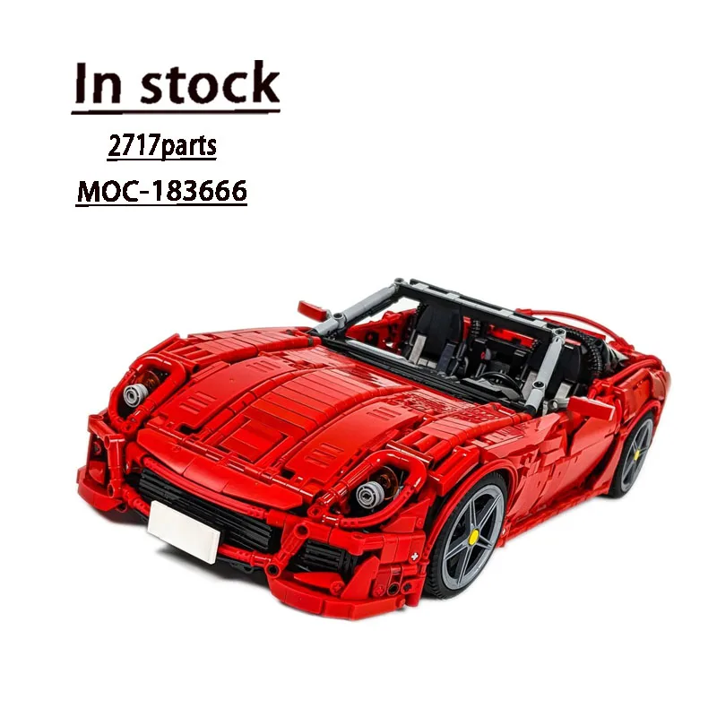 MOC- 183666   Красный новый 599 SA Aperta суперкар сращивание сборка строительный блок модель 2717 части MOC креативные строительные блоки детские игрушки