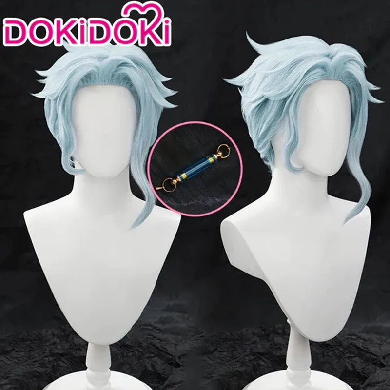 AA wat В НАЛИЧИИ Il Dottore Game Genshin Impact Harbinger Косплей Парик DokiDoki Front Lace Fatui Doctor Mask Ea2025 Новый