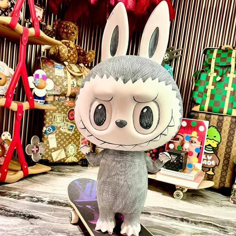 Подлинная Labubu Mega LABUBU 400% эскиз, большая фигурка, модный тренд, украшение для рабочего стола, Kawaii, хорошие подарки на день рождения, подарки, игрушки