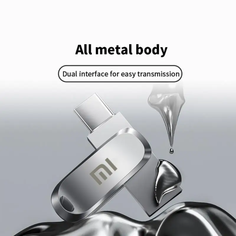 USB-флеш-накопитель Xiaomi 2 ТБ, 1 ТБ, 512 ГБ, USB 3,1 OTG, высокоскоростная Флешка 2 в 1, металлическая Водонепроницаемая Портативная USB-карта для компьютера (art.: 3920c29400adc) - 3920c29400adc