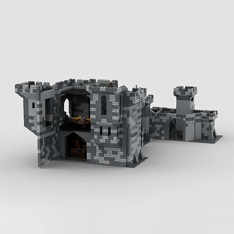 Фото Средневековый замок Moc, строительные блоки, итальянская фортеця, технология, модульные строительные блоки, модель, подарок, рождественская игрушка, набор «сделай сам», сборка №3