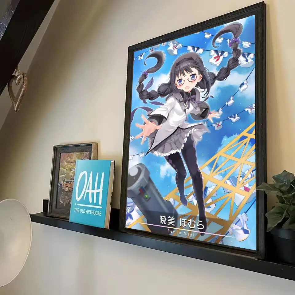 Фото Плакат Puella Magi Madoka Magica HD Art Poster для домашнего бара, кафе, декора, сделай сам, винтажный принт для офиса, дома на стене №3