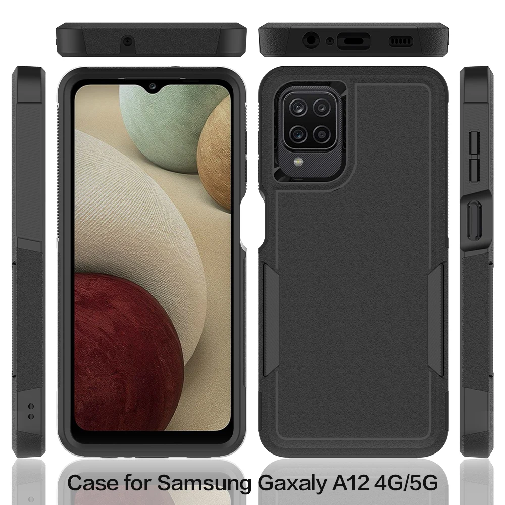 Гибридный армированный чехол для Samsung Galaxy A12  M12F12, чехол для телефона 2 в 1, корпус из ТПУполикарбоната, двухслойный, жесткий, прочная, Противоударная защита (art.: 3920c54a2eb66) - 3920c54a2eb66
