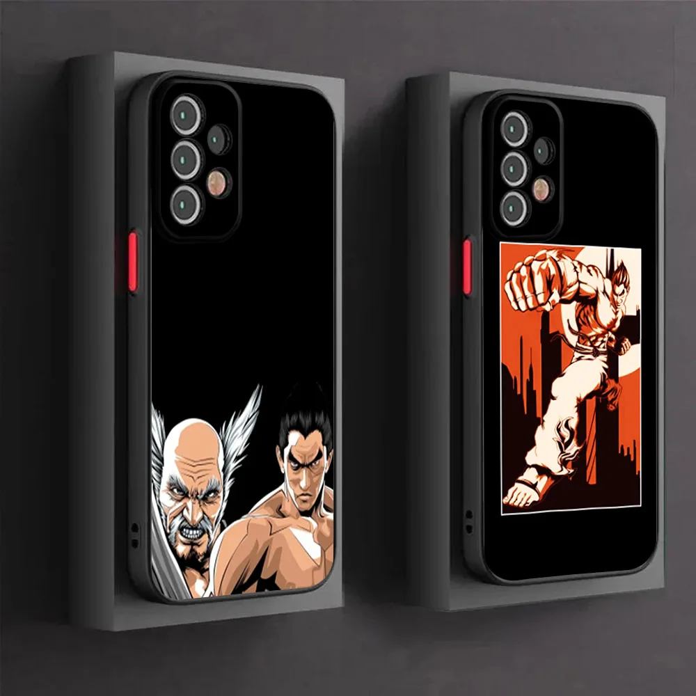 Чехлы для Samsung S25 Plus S24 S23 S22 S21 S20 Fe Note20Ultra S10 A16 TEKKEN 7, черный матовый полупрозрачный чехол для телефона Funda