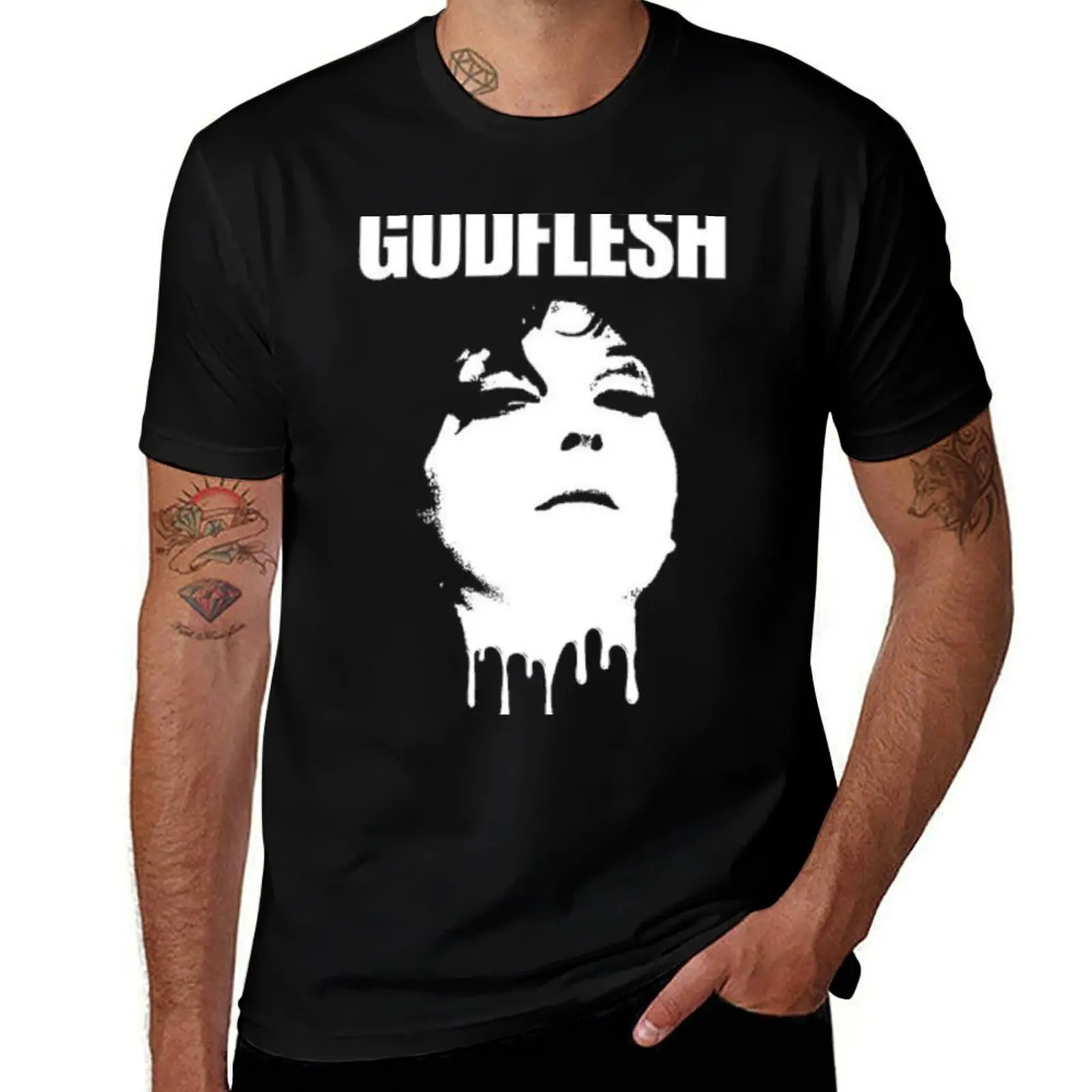 Футболка GODFLESH, персонализированные забавные футболки, хлопковая футболка