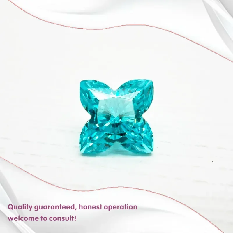 J-Lab выращенный параиба Quincunx форма драгоценный камень для DIY усовершенствованное изготовление ювелирных изделий инкрустация кольцо ожерелье на выбор сертификат AGL Украшения и аксессуары